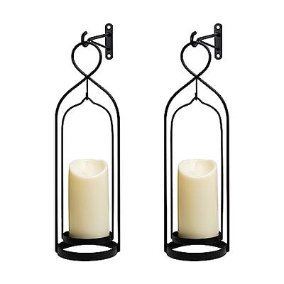 Sziqiqi Wall Candle Holder Decorative Black Candle Sconces Set of 2