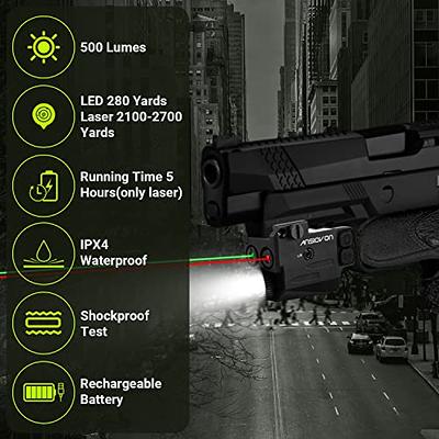  Gmconn Pistol Flashlight Green Laser White LED Light