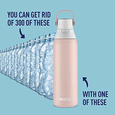 Brita 20oz Premium Double Wall Insulated Water Bottle with Filter - Blue