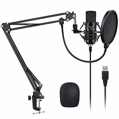  TECURS RGB Gaming Microphone-USB Microphone for Streaming  Recording-PC Microphone Kit for Condenser,Computer Mic Bundle for  Podcast,Audio,Vocal,Video on Mac/Desktop/Laptop,with Boom Arm Stand :  Musical Instruments