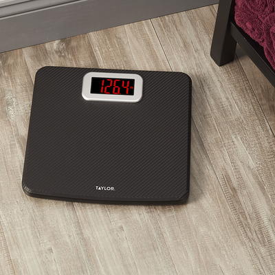 Taylor Digital Bathroom Scale with Carbon Fiber Finish - Yahoo Shopping