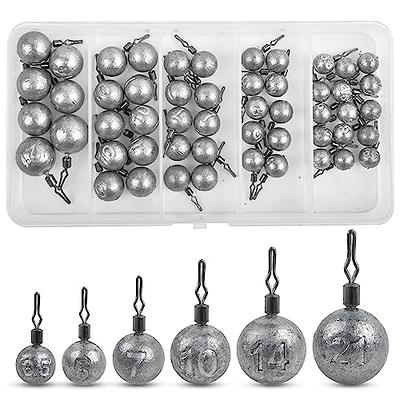 Drop Shot Weights Kit, 52pcs Round Fishing Weights Sinkers Bass Casting  Drop Shot Sinkers Rig Cannonball Weights Assorted Set for Bass Fishing  Freshwater Saltwater - Yahoo Shopping