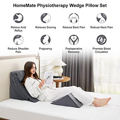 Homemate Bed Wedge Pillow For Sleeping, Leg Support With Washable