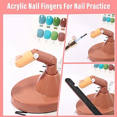 Lionvison Practice Hand For Acrylic Nails, Flexible Nail