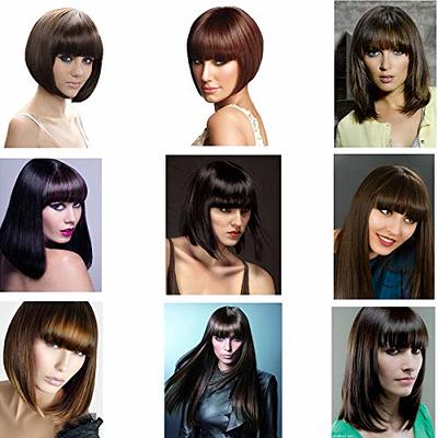 Natural Soft Silky Thick Neat Bang Front Fringe Clip In Hair