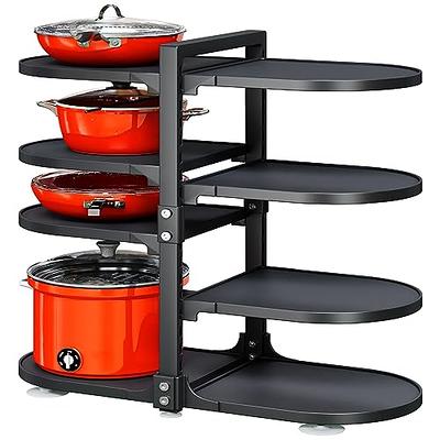 Pot and Pan Organizer for Cabinet, 8 Tier 21” Adjustable Cabinet Pan  Organizer Rack Heavy Duty