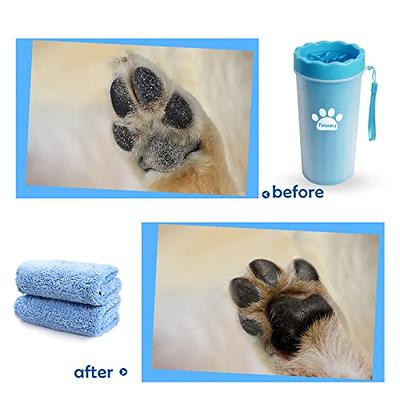 Dog or Cat Paw Cleaner Paw Washer, Silicone Foot Pet Dog Cleaning Supplies,  Gifts for Dog Owners, Paw Scrubber for Dogs, 2 in 1 Portable Feet Cleaner