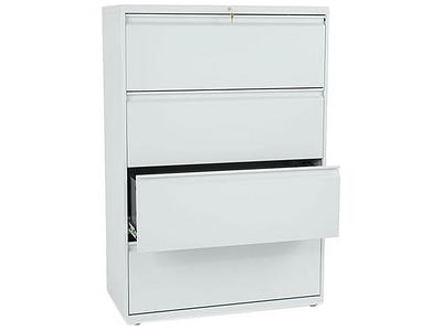 Bisley 15 D Vertical 6 Drawer Under Desk File Cabinet White - Office Depot