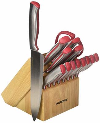 Farberware Edgekeeper Stainless Steel Knife Block Set 11 Piece, Stainless -  Yahoo Shopping