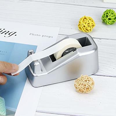 Tape Dispenser Desk with 12 Rolls Transparent Cute Small Tape