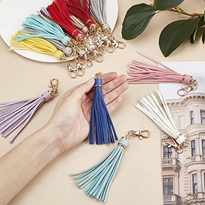 250Pcs/Set Keychain Tassels Bulk Colored Leather Tassel Pendants