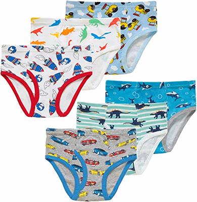 Naivete Baby Boys Rocket Underwear Kids Children Cotton Dinosaurs Panties  Breathable Cars Comfort Briefs(Pack of 6) 5T - Yahoo Shopping