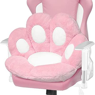 QIUODO Cute Chair Cushion, Gaming Chair Cushion with Backrest Non-Slip, Comfy Seat Cushion for Office Desk, Kawaii Chair Cushions for Gamer, Soft
