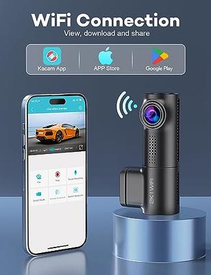 ONDASHCAM 4K Dash Cam with Built-in WiFi GPS, 2160P UHD Dash Camera for  Cars, 3.5 IPS Dashcam for Cars with 32GB Card, 170° Wide Angle, WDR, Night