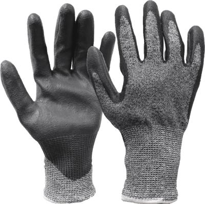 Hyper Tough Nylon Liner PU Dipped Gripping Work Gloves, Full Fingers, Men's  x-Large Size 