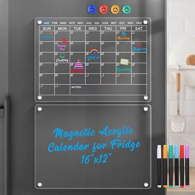 24 Clear Magnetic Push Pins - Perfect Magnets for Fridge, Calendars, Whiteboards