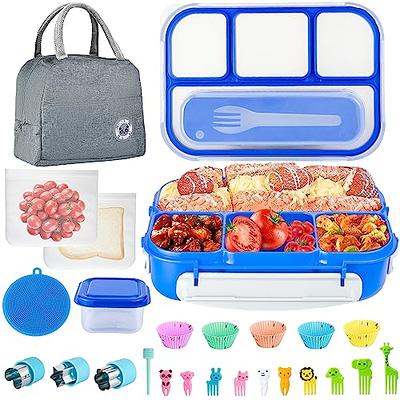 Bento Box Lunch Box Kids, 1300ml 4 Compartment Lunch Box Containers,leak  Proof,/dishwasher/freezer