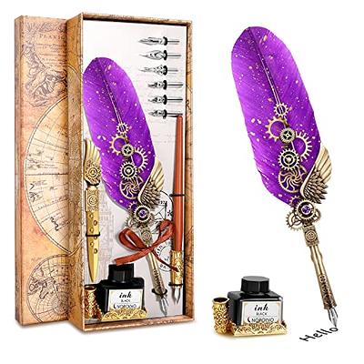 Quill Pen Calligraphy Pen Set - Antique Mechanical Steampunk Style