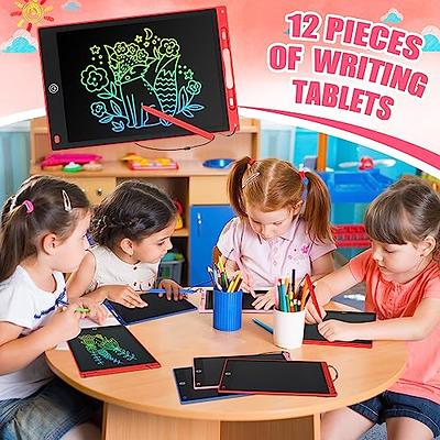 Zhehao 12 Pcs LCD Writing Tablet for Kids 12 Inch Doodle Board Bulk  Colorful Erasable Drawing Tablet Writing Pad Reusable Electronic Toys Gifts  for