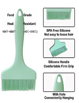 Brush for Baking, Silicone Bakeware Bread Pastry Oil BBQ Basting  Brush-Cooking DIY Tool - Green