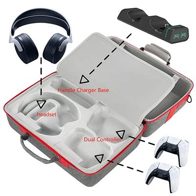 CASEMATIX Hard Shell Travel Case Compatible with PlayStation 5 Console,  Controllers, Games and Accessories - Waterproof PS5 Carrying Case with