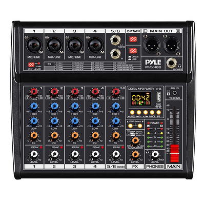 Pyle Pro PAD10MXU 2-Channel Mini Mixer with USB Audio PAD10MXU