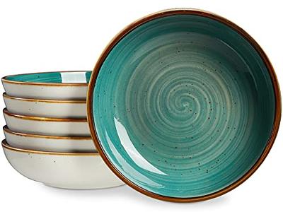 Ceramic Dinner Plates Microwave Oven and Dishwasher Safe Blue Modern Rustic  Dinnerware Kitchen Porcelain Serving Dishes