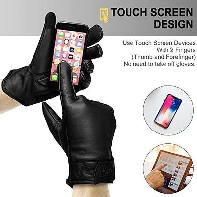 Winter Motorcycle Gloves Waterproof Motorbike Riding Gloves Touchscreen  Windproof Gloves for Motorcycle Ski Warm Gloves for Cold Weather (Black, M)