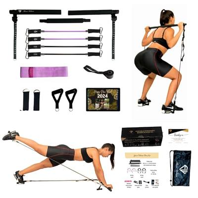 Pilates Bar Kit with Resistance Bands(4 x Resistance Bands),3