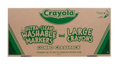 Crayola Crayons and Markers Combo Classpack, Eight Colors, 256-set