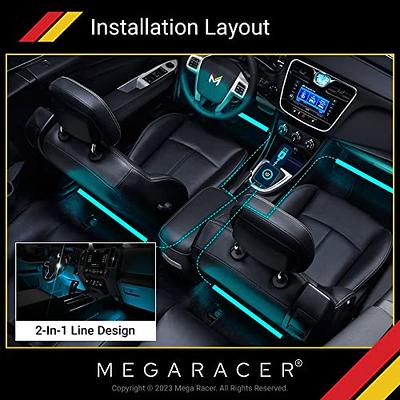  Interior Car Lights, Car LED Lights with Dream Color DIY Mode  and Music Sync, APP Control with Remote LED Lights for Car, Multicolor  Under Dash Car Lighting Kit with USB Car
