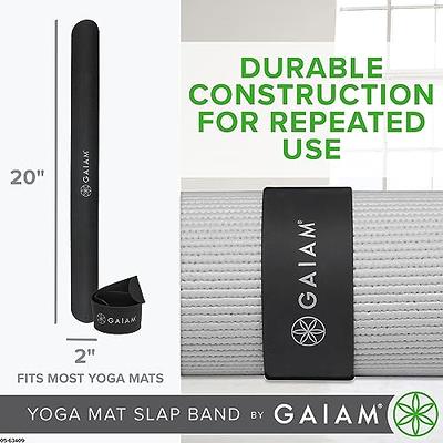 Gaiam Yoga Mat Strap Slap Band - Keeps Your Mat Tightly Rolled and Secure  with One Snap 