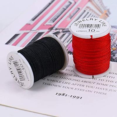 Mandala Crafts Nylon Satin Cord - 1mm Nylon Cord for Jewelry Making Beading  