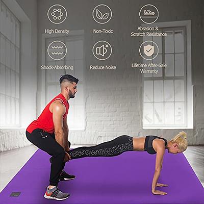 Large Exercise Mat for Home Gyms - Extra Wide & Thick Mats