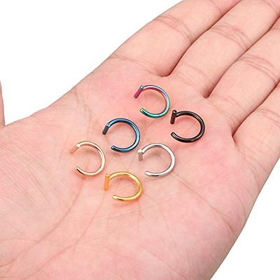 Ruifan 14G T Shaped Stainless Steel Gothic Clip on Non piercing