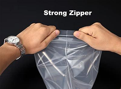 100pcs 4mil/2mil Clear Zip Bag Bag Plastic Baggies Reclosable High