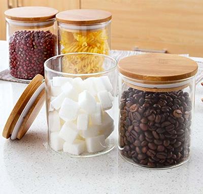 4 oz Candle Making Jar Borosilicate Glass with Bamboo Silicone Sealed Lid (6 Pack)