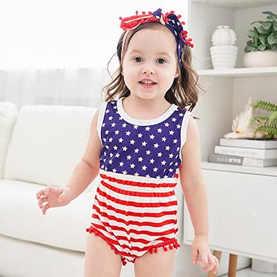 Buy Newborn Baby Girl Clothes Infant Romper Floral Suspender Dress Ruffle  Sleeve Onesie Outfit Jumpsuit Headband Spring Summer, Green, 0-3 Months at