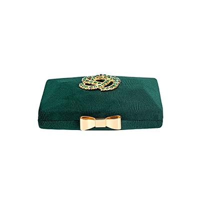 Mulian LilY Velvet Evening Bags For Women With Flower Closure Rhinestone  Crystal Embellished Clutch Purse For Party Wedding