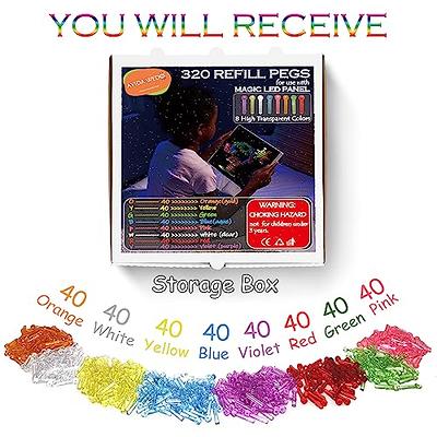 320Pcs Light Bright Refill Pegs for Creative Light Up Drawing Board, Magic  Panel Led Pegs, 8 Colors Plastic Accessories for Kids Aged 3 + - Yahoo  Shopping