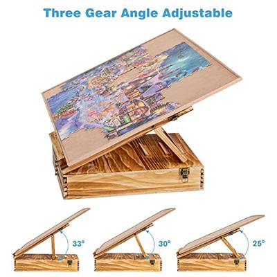 Hzw Jigsaw Puzzle Case Portable Puzzle Board With 6 Puzzle Sorting Tra