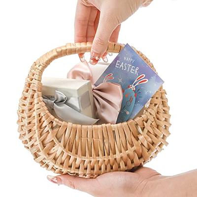 Zerodeko 6pcs small wooden basket miniature woven basket Miniature Flower  Mini Wicker Basket Mini Woven Baskets woven hamper mini baskets party gift