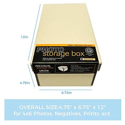Lineco Photo Card Box, Museum-Quality Archival Storage, Acid-Free with  Removable Lid, Bulk Storage for Negatives, Prints, Films, Photos, Snapshot