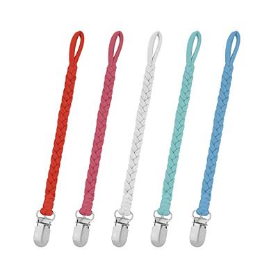 Handmade Braided Cotton Baby Binky Clips Pacifier Strap Lanyard Chain (6  Pack)