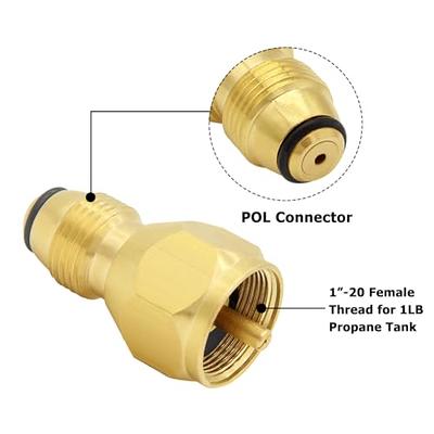 Hooshing Propane Refill Adapter Universal for 1 lb Tank, Lp Gas Cylinder  Coupler for Throwaway Disposable Bottle, Solid Brass - Yahoo Shopping