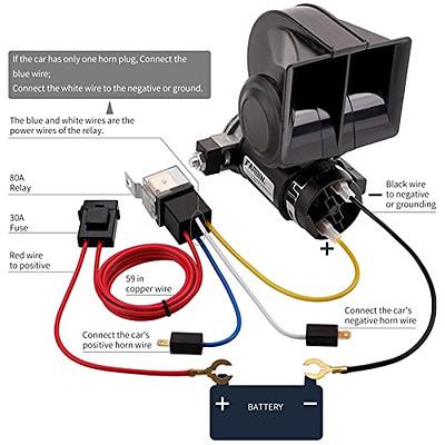 FARBIN Air Horn for Truck,Compact Electric Train Horn,Car Horn 12V 150db  Super Loud with Wiring Harness,for Any 12V Vehicles - Yahoo Shopping