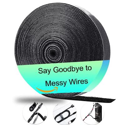 XHF 3/4” Adhesive Cable Wire Clips Black 60pcs, Cable Staples Outdoor Cable  Management Wire Organizer Cord Holder for Under Desk, Car, Wall, TV PC