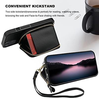 Bocasal iPhone 11 Pro Max Wallet Case with Card Holder PU Leather Magnetic  Detachable Kickstand Shockproof Wrist Strap Removable Flip Cover for iPhone