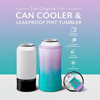 BrüMate Hopsulator Trio 3-in-1 Insulated Can Cooler for 12oz / 16oz Cans +  100% Leak Proof Tumbler with Lid