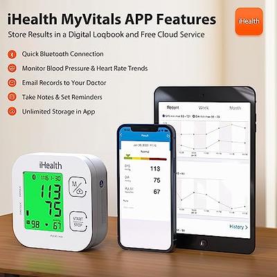 Checkme Blood Pressure Monitor for Upper Arm, Bluetooth BP Machine for Home  Use, App Enabled for iOS & Android, Stores 50 Readings